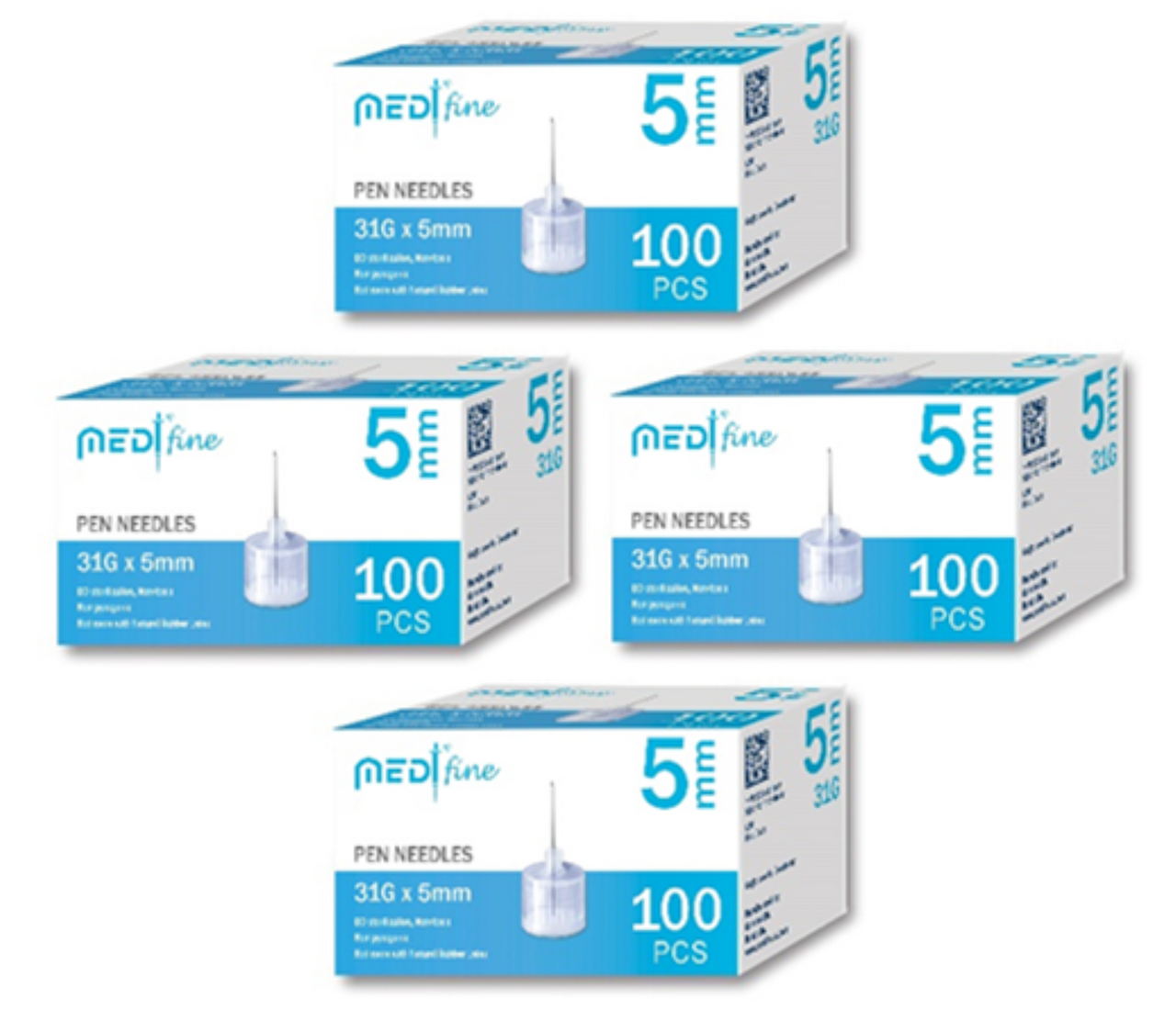 MedtFine Insulin Pen Needles (31G 5mm) 400 pieces